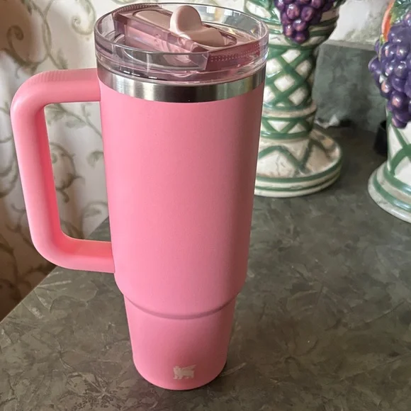 Stanley Pink Travel Mug with Handle - Picture 2 of 4